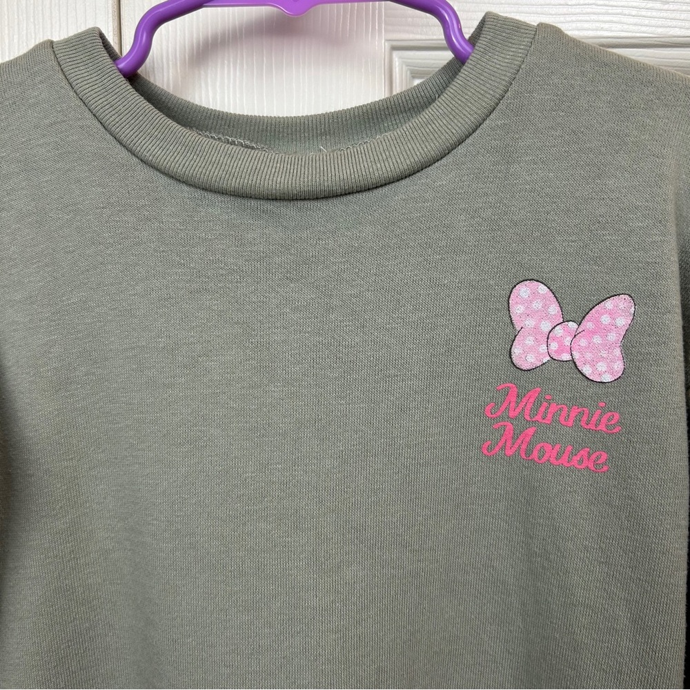 Disney Minnie Mouse Grey Graphic Long Sleeve Dress - Picture 3 of 7